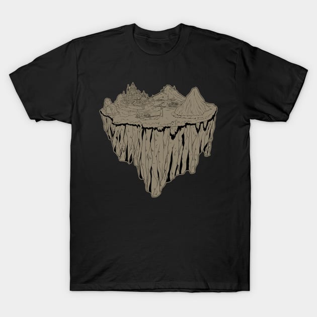 Floating Island T-Shirt by Demonforge